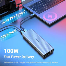 Load image into Gallery viewer, USB C Docking Station, OBERSTER USB C HUB with Dual 4K@60Hz Video Outputs Dual Monitor, (3 x USB 3.1 10 Gb/s, 2 x HDMI, 2 x DP, 100W PD, Gigabit Ethernet &amp; Audio) for Windows and M1 Mac
