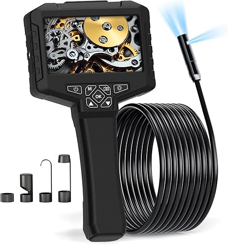 Dual Lens Borescope Camera with Light, Industrial Endoscope Camera with Light 4.3