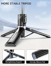 Load image into Gallery viewer, 45&quot; Selfie Stick Tripod with 2 Lights, Extendable 5 in 1 Selfie Stick Phone Tripod, Portable Selfie Sticks with Wireless Remote Compatible with iPhone 15/14/13 Pro Max, Samsung, Android, Gopro
