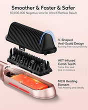 Load image into Gallery viewer, Terviiix Frizz Buster Ionic Hair Straightener Brush with MCH Heater - Rapid 450°F in 20S, Hair Straightener Comb for Efficient One-Pass, Anti-Scald, 13 Heat Settings, Digital Display, Dual Voltage
