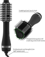 Load image into Gallery viewer, AINA Hot air Brush, Blow Brush Hair Dryer 65MM 2-in-1 Titanium Brush Dryer, 3 Heat Settings | 360° Vented Airflow 110V/ALCI Plug
