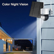 Load image into Gallery viewer, GENBOLT Solar Security Camera Wireless Outdoor, Battery Operated PTZ WiFi Camera 4W 7800mAh Rechargeable Floodlight Home Surveillance CCTV IP Camera, PIR Siren Alarm with Humanoid Detection
