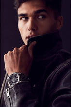 Load image into Gallery viewer, Citizen Eco-Drive Men's Star Wars Mandalorian Watch, Brown Nylon and Leather Watch, Stainless Steel, 3-Hand Date, Luminous, 44mm (Model: AW1411-05W)
