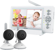 Load image into Gallery viewer, Baby Monitor with 2 Cameras, Video Baby Monitor with Camera and Audio No WiFi, 5 inch Split Screen with 20Hour Long Battery Life 1000ft Range, 720p, Night Vision, 2-Way Talk
