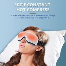 Load image into Gallery viewer, Eye Massager with Heat and Vibration with Massage and Voice Prompt Function with Bluetooth Music Eye Protector Rechargeable Eye mask to Relieve Eye Fatigue and Dark Circles?white?
