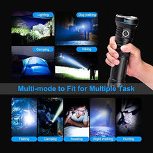 Load image into Gallery viewer, WUBEN A9 12000 High Lumens Flashlight 1378ft Beam Distance 552 Hours Long Runtime Type-C Rechargeable 10200mAh Battery Included Multiple Modes IP68 Waterproof Rechargeable Flash Light
