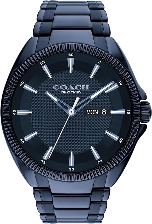 Coach Jackson Men's Watch -3H Quartz Bracelet Watch with Day Date Window - Water Resistant 3 ATM/30 Meters - Gift for Him - Premium Fashion Timepiece for Everyday Style - 45mm