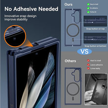 Load image into Gallery viewer, Hensinple Samsung Galaxy Z Fold 7 Case Magnetic [MagSafe Compatible] | Translucent Matte | Military Grade Drop Proof Protection | Shockproof Hard PC | Rugged Phone Cover | Blue
