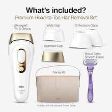 Load image into Gallery viewer, Braun IPL Silk·Expert Pro 5 PL5347 Latest Generation IPL, Holiday Gifts for Women and Men, Hair Removal System with Wide Head and Two Precision Heads
