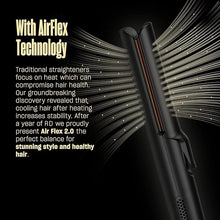 Load image into Gallery viewer, BeKind Flex 2-in-1 360° Hair Styler Flat Iron, Hair Straightener and Curler for All Styles, Floating Plates Design, Airflex Lower Temp for Better Styling, Gift for Girls and Women (Black)
