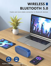 Load image into Gallery viewer, LENRUE Bluetooth Speaker, Wireless Portable Speaker with Loud Stereo Sound, Rich Bass, 12-Hour Playtime, Built-in Mic. Perfect for iPhone, Samsung and More (Blue)
