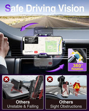 Load image into Gallery viewer, VANMASS Car Phone Holder Mount 2024 Upgraded [Patent Steel-Hook] Car Vent Phone Mount Clip Military-Grade Shockproof Cell Phone Car Mount Handsfree Truck Stand Vent Cradle for iPhone 15 Android,Purple
