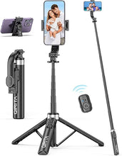 Load image into Gallery viewer, 51&quot; Selfie Stick Tripod, Extendable Cell Phone Stand with Remote, Aluminum Alloy Smartphone Travel Tripod Phone Stand for iPhone 15/14/13/12 Pro Max, Samsung, Huawei, GoPro
