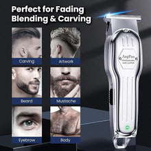 Load image into Gallery viewer, Hair Clippers for Men with Charger T-Blade Hair Beard Trimmer Kit Professional Clippers for Hair Cutting Kit with Led Display Cordless Clippers for Men Women Kids Barber Grooming Kit for Household
