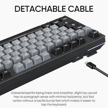 Load image into Gallery viewer, ARZOPA 75% Mechanical Gaming Keyboard Wired, Rainbow Backlit 81 Keys Gasket Mount PC Gaming Keyboard, Compact Mechanical Keyboard, One Knob Volume Control, Sound Absorbing Pads, Linear Red Switch-K81
