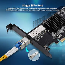 Load image into Gallery viewer, 10Gbe PCI-E NIC with 82599EN(X520-DA1) Controller, 10Gb Single Port SFP+ PCI-E Network Card, GiGaPlus 10Gbps PCI Express Ethernet LAN Adapter, Supports Windows/Windows Server/VMware
