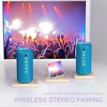 Load image into Gallery viewer, Ortizan Portable Bluetooth Speakers, IPX7 Waterproof Wireless Outdoor Speaker with 24W Loud Stereo Sound And Bluetooth 5.3, Deep Bass, RGB Lights, Dual Pairing, 30H Playtime for Home, Party
