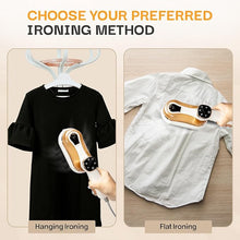 Load image into Gallery viewer, Portable Steamer for Clothes, 2-in-1 Steamer &amp; Iron,1200W, Useful Handheld Design with Penetrating Steam and Ceramic Heat Panel, Fast Heat-Up, Lightweight, Home Essentials and Travel Essentials.
