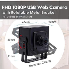 Load image into Gallery viewer, SVPRO USB Camera 1080P Webcam with 180 Degree Fisheye Lens,2MP Low Light Lightburn Camera with Sony IMX323 Sensor Small Industrial Camera with Aluminum Case H.264
