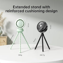 Load image into Gallery viewer, JISULIFE Stroller Fan Large, Battery Baby Crib Fan, Portable Desk Car Seat Camping Fan with 5 Speeds, Air Purify and Air Turbo Tech, Bladeless, Food-Grade Gifts for Outdoor, Treadmill, Golf - Green

