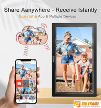 Load image into Gallery viewer, Digital Picture Frame 15.6&quot; Large Digital Photo Frame 1920x1080 HD IPS Touch Screen, Built in 32GB Memory, Share Photos and Videos via Biuframe App, Gift for Friends and Family
