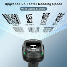 Load image into Gallery viewer, OBZ Bluetooth Barcode Scanner, 2D 1D QR Code Scanner, Handheld 2.4G Wireless Barcode Scanner Connect Smart Phone, Tablet, PC, POS, USB Cordless Barcode Reader Work with Mac OS, Windows, iOS, Android
