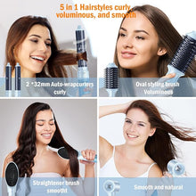 Load image into Gallery viewer, Hair Dryer Brush, Air Styler, 5 in 1 Hair Styler, Air Curler High-Speed Negative Ionic, Unlock The Ability to Curl, Volumize, Smooth &amp; Dry—Upgrade, Line Length 8.86Ft &amp; Rotatable,110,000RPM Motor
