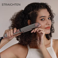 Load image into Gallery viewer, Professional Flat Iron Hair Straightener, Titanium Ionic Hair Straightening, Fast Heating Hair Tools, Pink 2 in 1 Dual Voltage Hair Straightener Curler for All Hairstyles
