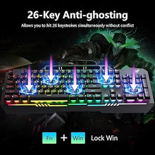 Load image into Gallery viewer, AULA Gaming Keyboard, T102 104 Keys Gaming Keyboard and Mouse Combo with RGB Backlit, All-Metal Panel, Anti-Ghosting, PC Gaming Keyboard and Mouse, USB Wired Keyboard Mouse for MAC Xbox PC Gamers
