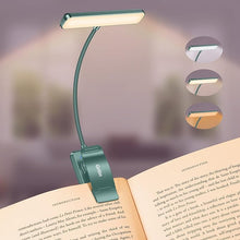 Load image into Gallery viewer, Gritin 19 LED Rechargeable Book Light for Reading in Bed with Memory Function- Eye Caring 3 Color Temperatures,Stepless Dimming Brightness,80 Hrs Runtime On Book Light for Book Lovers-Blackish Green
