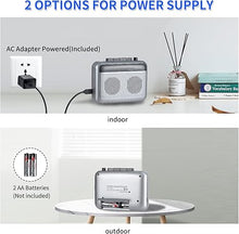 Load image into Gallery viewer, Portable Cassette Player Recorder with Bluetooth Transmitter, Walkman Cassette Tape Player with Headphone Jack, Build-in Speaker, Microphone Jack, Powered by AC Adapter or AA Battery
