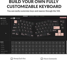 Load image into Gallery viewer, Keychron Q8 Wired Custom Mechanical Keyboard Knob Version, 65% Alice Layout QMK/VIA Programmable with Hot-swappable Gateron G Pro Red Switch Double Gasket Compatible with Mac Windows Linux (Blue)
