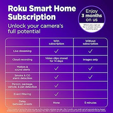 Load image into Gallery viewer, Roku Floodlight Camera for Home Security, Wired Outdoor Security Camera with 270° 1080p HD Night Vision, Dimmable Floodlights, Motion &amp; Sound Detection, Remote Monitoring, 90-Day Subscription Included
