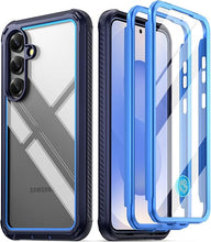 Load image into Gallery viewer, Poetic Guardian Case for Samsung Galaxy S25+ Plus 5G 6.7 "(2025) [20 FT Mil-Grade Drop Tested], Built-in Screen Protector [Work with Fingerprint ID], Full Body Rugged Shockproof Case, Blue/Clear
