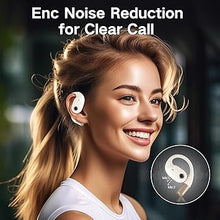 Load image into Gallery viewer, ZIHNIC True Wireless Open Ear Headphones with Mic,Bluetooth Earbuds with Earhooks,XP5 Sweatproof,Fast Charging,35Hrs Playtime,Compatible with Anyphone-Beige
