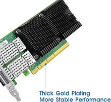 Load image into Gallery viewer, 100GbE Network Card with Mellanox ConnectX-5 Ex Chipset, Dual-Port PCI Express 4.0 (16GT/s) x16 Ethernet NIC Adapter Supports Windows Server/Linux/VMware
