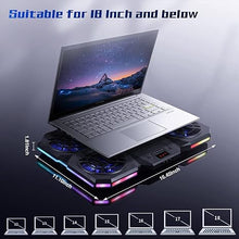 Load image into Gallery viewer, Upgraded Laptop Cooling Pad with Thermoelectric Cooler and 4 Fans, Powerful Laptop Cooler, Independent Control, Multi-Gear Adjustment, RGB, 14-18 Inch Laptop Stand (Laptop Cooling Pad 5)
