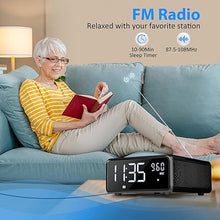 Load image into Gallery viewer, Gelielim Boombox CD Player Alarm Clock, Digital FM Radio, Bluetooth CD Player with Remote, 10W Wireless Charging, Headphone Jack,USB &amp; AUX Ports, Dimmable LED Display, Small CD Players for Home
