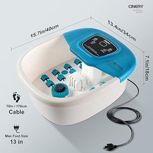 Load image into Gallery viewer, CINERY Foot Spa Bath Massager with Heat, Bubbles, Vibration and Pedicure Foot Spa with 16 Rollers for Feet Stress Relief, Foot Soaker with Mini Acupressure Massage Points &amp; Temperature Control
