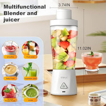 Load image into Gallery viewer, Portable Blender (White) Shakes and Smoothies Blender with 23 Oz Blender Cup Portable Travel Sport Bottle for Crushing Ice, Puree and Fruit Baby Food USB Rechargeable for Kitchen,Home,Travel
