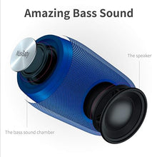 Load image into Gallery viewer, Bluetooth Speaker,MusiBaby Wireless,Waterproof,Outdoor,Portable Speaker,Dual Pairing,Loud Stereo,Booming Bass,1500 Mins Playtime Wireless Speaker for Home,iPhone,Party,Gifts(Blue)
