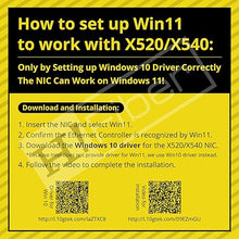 Load image into Gallery viewer, 10Gb RJ45 PCI-E Network Card NIC, Compare to Intel X540-T1, with Intel X540-BT2 Chip, Single RJ45 Ports, PCI Express X8, Ethernet Converged Network Adapter Support Windows/Linux/VMware
