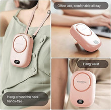 Load image into Gallery viewer, Portable Neck Fan, Handheld Mini Fan Small Personal Fan, Hand Held Fan USB Rechargeable Eyelash Fan for Kids Girls Boys Woman Man Home Outdoor Travel (Pink)
