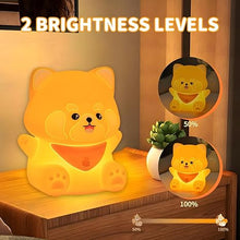 Load image into Gallery viewer, Cute Red Panda Lamp, LED Squishy Animal Night Light for Kids Sleep, Breastfeeding Nursery Nightlight for Room Decor, Rechargeable Bedside Touch Silicone Lamp, Unique Dorm Decor Gift Toy

