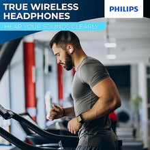 Load image into Gallery viewer, PHILIPS True Wireless Earbuds, TWS Bluetooth 5.3 Headphones, 13mm Drivers, AI Mic for Clear Calls, IPX4 Waterproof, 15 Hours Playtime, Compatible w/iPhone Android &amp; Bluetooth Devices, TAT1138 White
