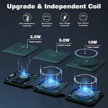 Load image into Gallery viewer, 3 in 1 Wireless Charger for iPhone - Foldable Charging Station Travel Charging Dock Compatible with iPhone 16 15 14 13 12 Pro Max Plus Watch &amp; Airpods
