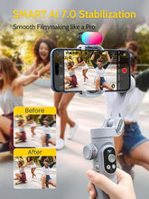 Load image into Gallery viewer, Gimbal Stabilizer for Smartphone,RGB Magnetic Refill Light Set,OLED Display LED Light Focus Wheel, Professional 3-axis stabilizer for Android &amp;iPhone, AOCHUAN XPRO KIT Grey
