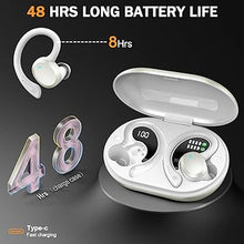Load image into Gallery viewer, Wireless Earbuds Bluetooth Headphone Sport, Bluetooth 5.3 Earbud 14.2mm Driver Stereo Over Ear Buds, 48H Earphone with Earhooks, Noise Cancelling Mic, IP7 Waterproof Headset for Workout/Running, White

