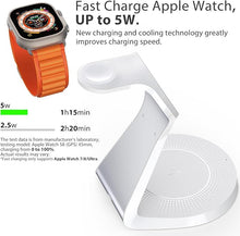 Load image into Gallery viewer, 3 in 1 Charging Station for Apple Devices,Mag-Safe Charger Stand Fast Charging,Wireless Charger for iPhone 16/15/14/13/12 Series,&amp; AirPods,&amp; iWatch(30W USB-C Charger Included)
