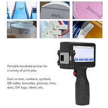 Load image into Gallery viewer, Hilitand Handheld Inkjet Printer, Quick Drying Portable Handheld Inkjet Printer with LED for Barcode Label, 3D Printer Platforms
